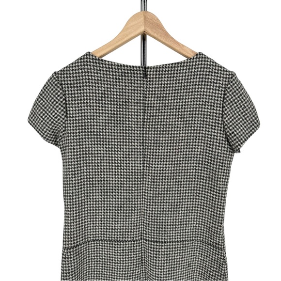 Gap Premium Recycled Wool Houndstooth Cap Sleeve Shift Dress size 6 Black White - Picture 5 of 11